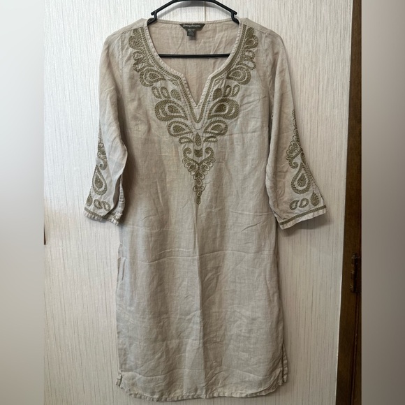 Tommy Bahama 100% Linen Embroidered Tunic Dress XXS - Picture 1 of 6